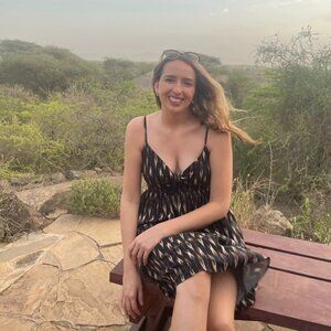 White, Tan, and Brown Printed Midi Cutout Dress